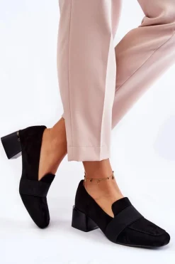 Modne Zamszowe Czółenka La.Fi 230033B-SU Czarne