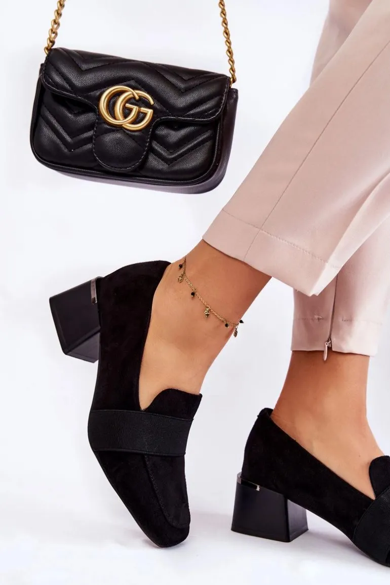 Modne Zamszowe Czółenka La.Fi 230033B-SU Czarne