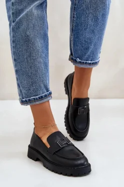 Mokasyny Damskie Eko Skórzane Vinceza 62187 Czarne
