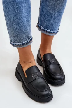 Mokasyny Damskie Eko Skórzane Vinceza 62187 Czarne