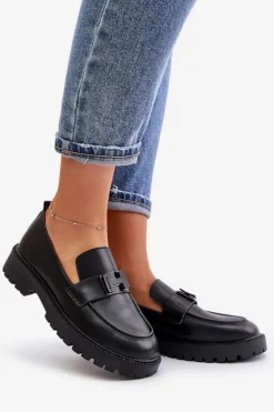 Mokasyny Damskie Eko Skórzane Vinceza 62187 Czarne