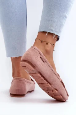 Mokasyny Damskie Eko Zamszowe Big Star NN274928 Memory Foam System Różowe