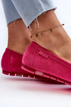 Mokasyny Damskie Eko Zamszowe Big Star NN274934 Memory Foam System Fuksja