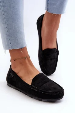 Mokasyny Damskie Eko Zamszowe Big Star NN274929 Memory Foam System Czarne