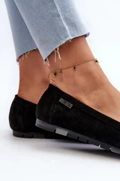 Mokasyny Damskie Eko Zamszowe Big Star NN274929 Memory Foam System Czarne