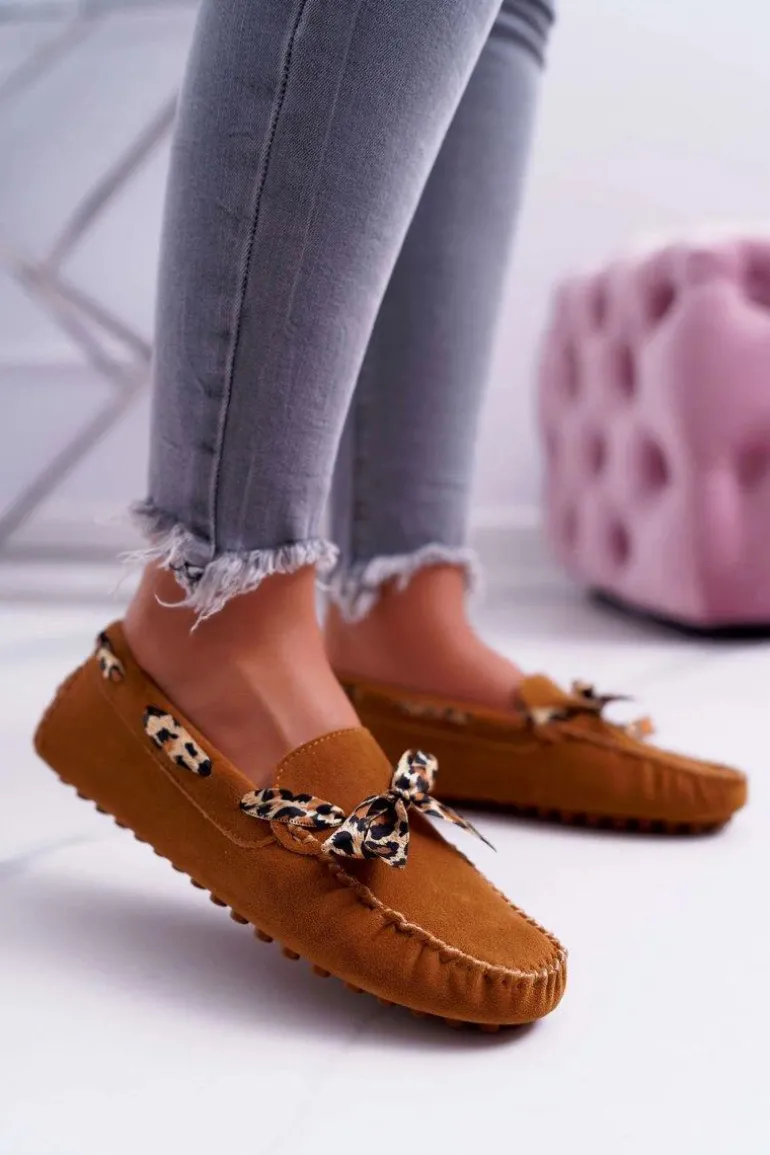 Mokasyny Damskie Lu Boo Wygodne Camel Plummy