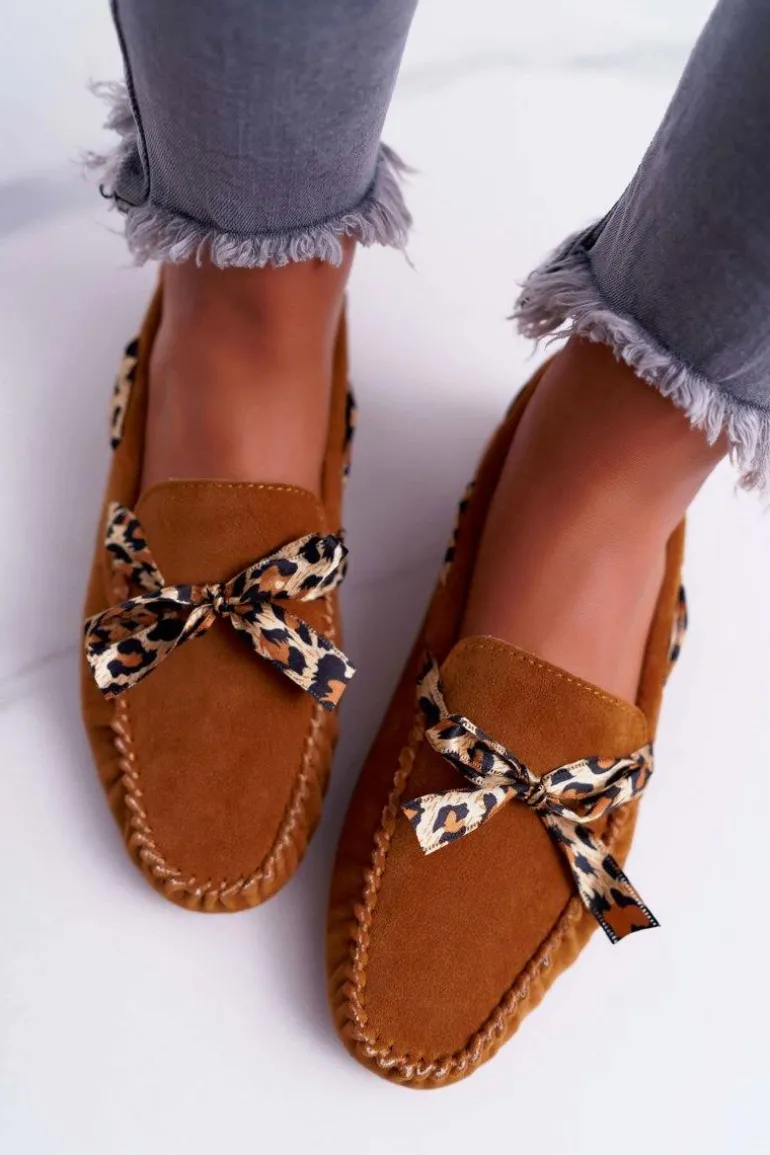 Mokasyny Damskie Lu Boo Wygodne Camel Plummy