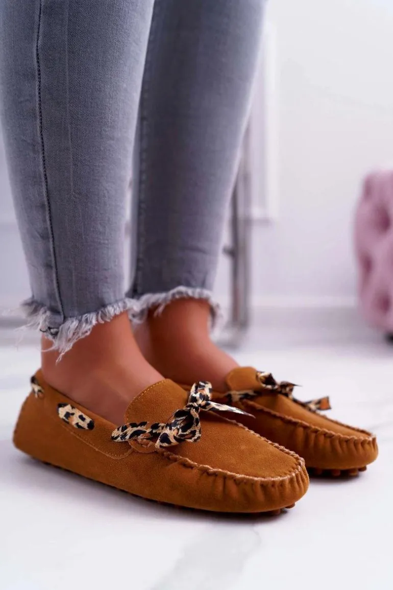 Mokasyny Damskie Lu Boo Wygodne Camel Plummy