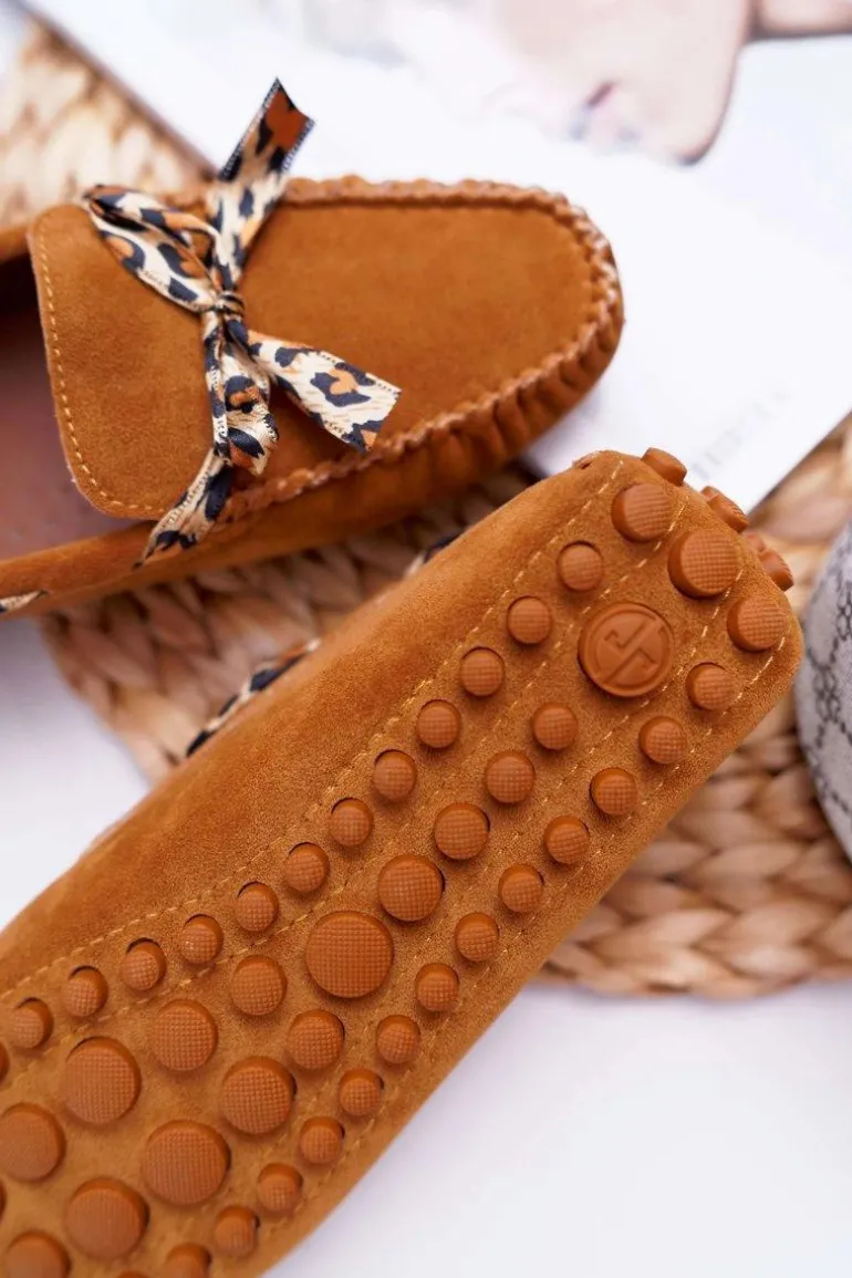 Mokasyny Damskie Lu Boo Wygodne Camel Plummy