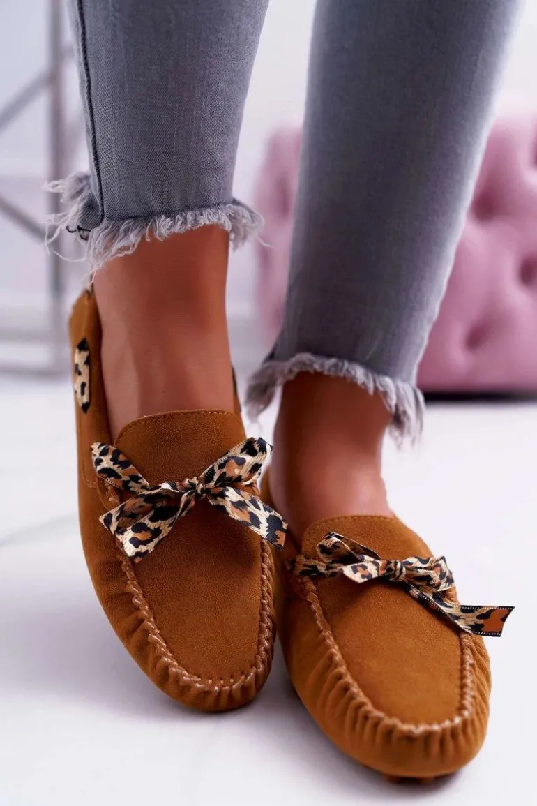 Mokasyny Damskie Lu Boo Wygodne Camel Plummy