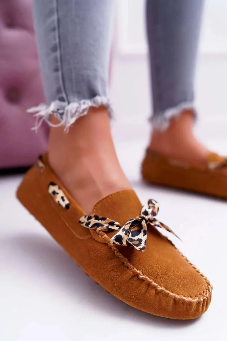 Mokasyny Damskie Lu Boo Wygodne Camel Plummy