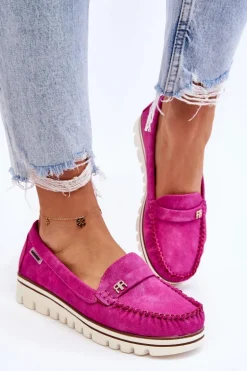 Mokasyny Damskie Na Platformie Fuksja Mirren