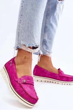 Mokasyny Damskie Na Platformie Fuksja Mirren