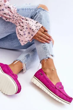 Mokasyny Damskie Na Platformie Fuksja Mirren