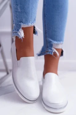 Mokasyny Damskie Sergio Leone Srebrne Magento