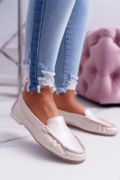 Mokasyny Damskie Sergio Leone Złota Perła Winted