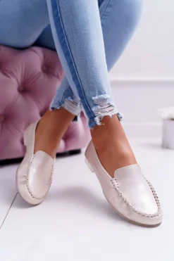 Mokasyny Damskie Sergio Leone Złota Perła Winted