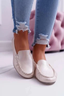 Mokasyny Damskie Sergio Leone Złota Perła Winted