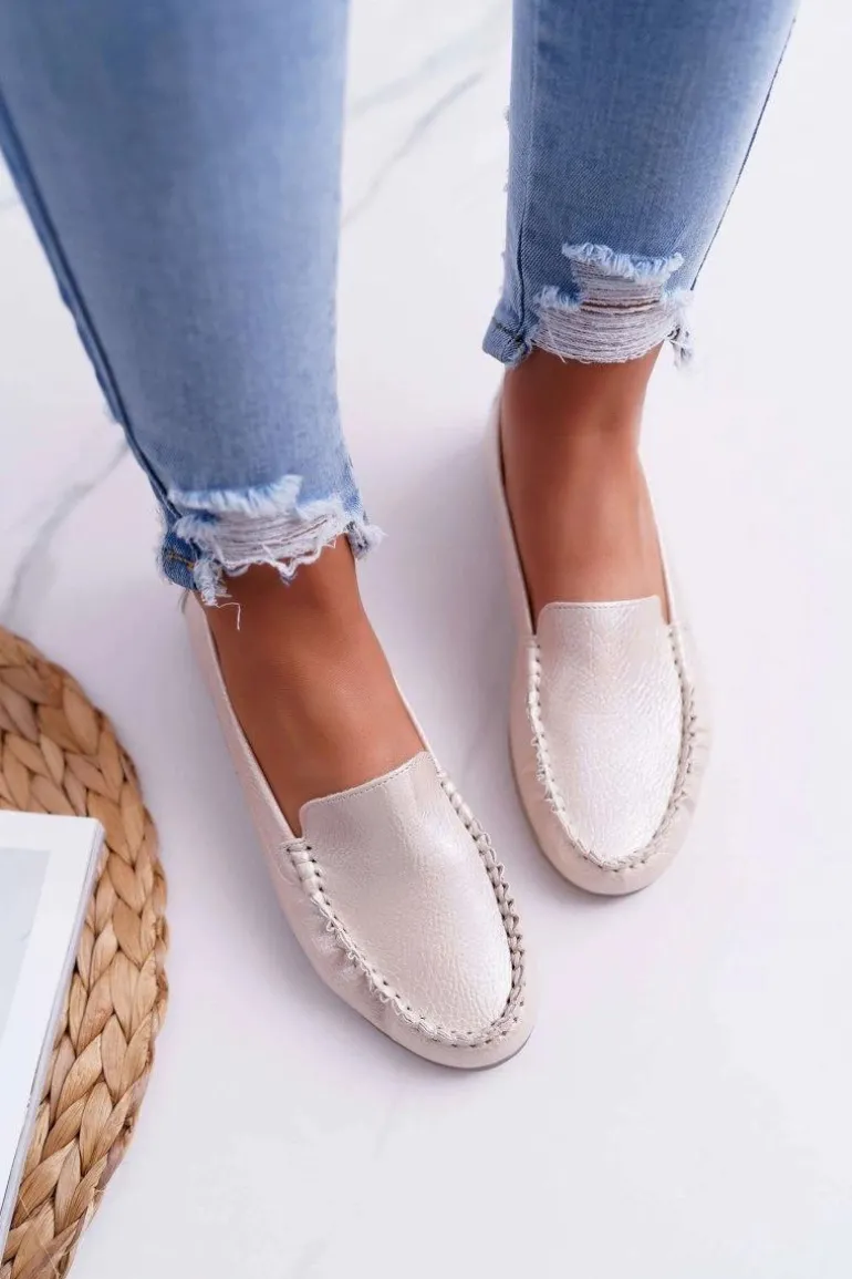 Mokasyny Damskie Sergio Leone Złota Perła Winted