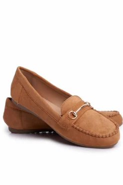 Mokasyny Damskie Zamszowe Camel Dive