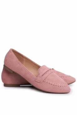 Mokasyny Damskie Zamszowe CH-1M6 Różowe Laveria