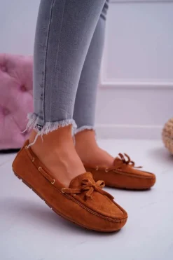 Mokasyny Damskie Zamszowe Camel S.Barski Gustoben