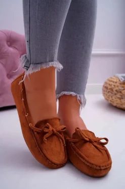 Mokasyny Damskie Zamszowe Camel S.Barski Gustoben