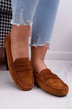 Mokasyny Damskie Zamszowe Bolero Camel