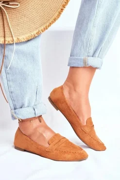 Mokasyny Damskie Zamszowe CH-1M6 Camel Laveria