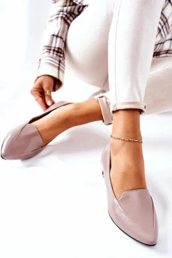 Mokasyny Na Srebrnym Obcasie Laura Messi 2013 Cappuccino