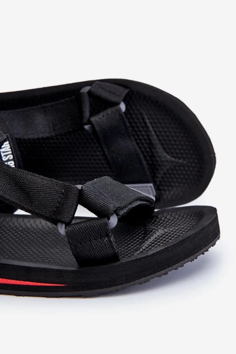 Męskie Sandały Na Rzepy Big Star DD174717 Czarne