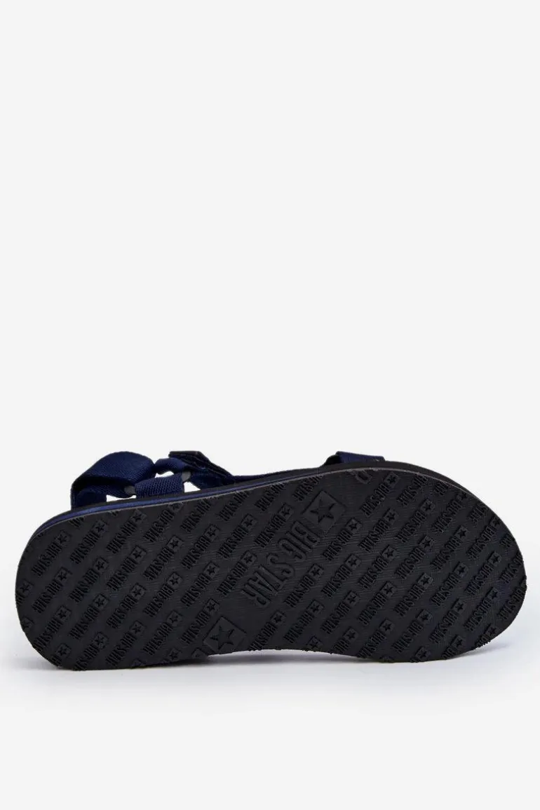 Męskie Sandały Na Rzepy Big Star DD174718 Granatowe