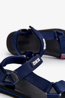 Męskie Sandały Na Rzepy Big Star DD174718 Granatowe