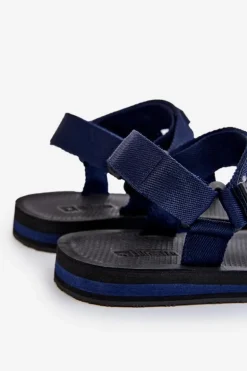 Męskie Sandały Na Rzepy Big Star DD174718 Granatowe