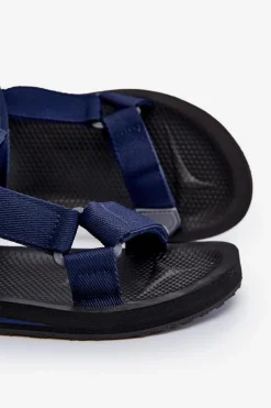 Męskie Sandały Na Rzepy Big Star DD174718 Granatowe