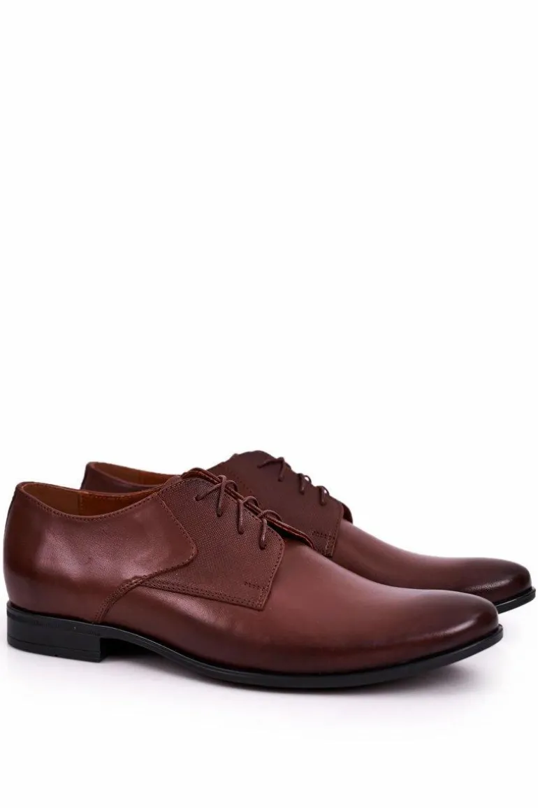 Męskie Skórzane Mokasyny BEDNAREK Brązowe