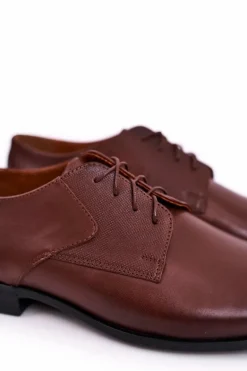 Męskie Skórzane Mokasyny BEDNAREK Brązowe