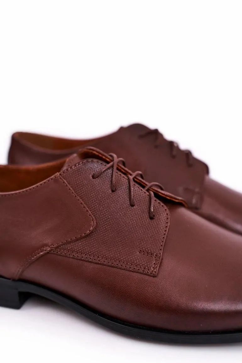 Męskie Skórzane Mokasyny BEDNAREK Brązowe