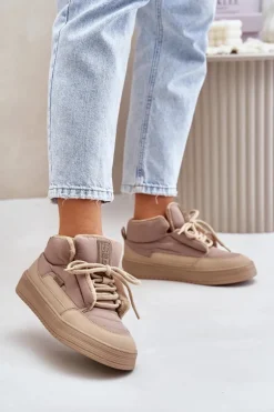 Śniegowce Damskie Big Star OO274A532 Beżowe