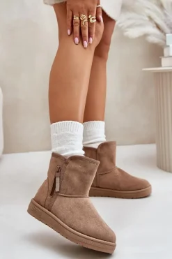 Śniegowce Damskie Big Star OO274A165 Beżowe