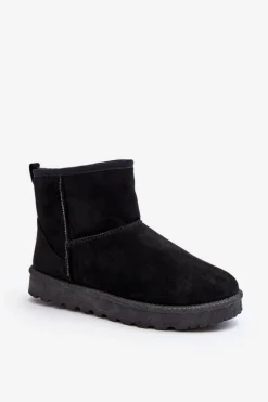 Śniegowce Damskie Eko Zamszowe Czarne Enranta