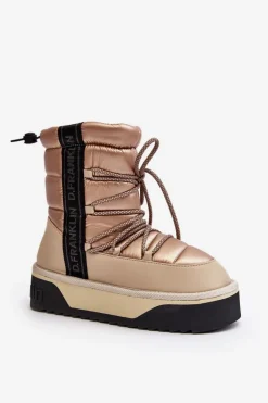 Śniegowce Damskie Na Grubej Podeszwie Wegańskie D.Franklin DFSH371006 Beżowe