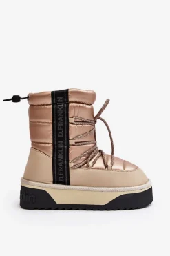 Śniegowce Damskie Na Grubej Podeszwie Wegańskie D.Franklin DFSH371006 Beżowe