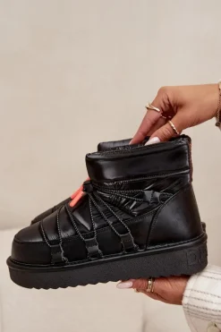 Śniegowce Damskie Na Platformie D.Franklin DFSH370020 Czarne