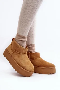 Śniegowce Damskie Na Platformie Camel Mennja