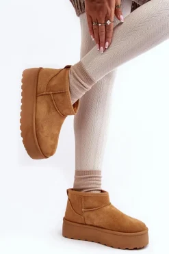 Śniegowce Damskie Na Platformie Camel Mennja