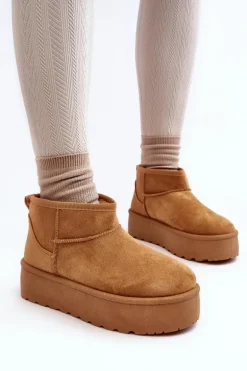 Śniegowce Damskie Na Platformie Camel Mennja