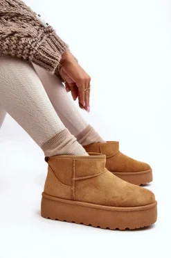 Śniegowce Damskie Na Platformie Camel Mennja