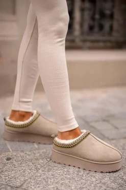 Śniegowce Damskie Na Platformie Ocieplane Futerkiem Zielone Remenia