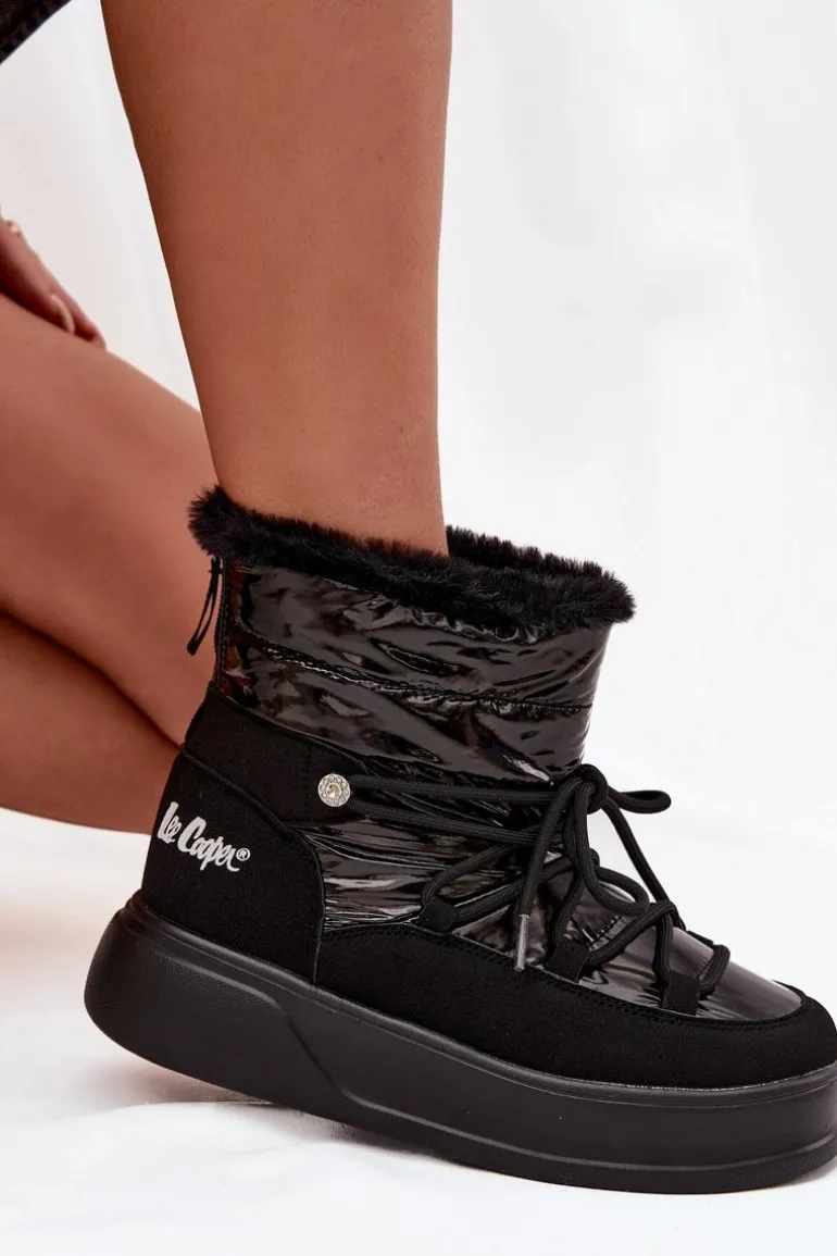 Śniegowce Damskie Na Platformie Lee Cooper LCJ-25-03-3814 Czarne